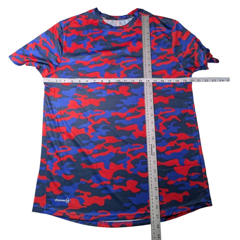 Men's Russell Fresh Force - Red Blue Camo Print - Size M - See Measurements